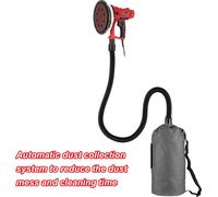 Handheld Drywall Sander 850W électrique avec 12-pcs disques abrasifs vitesse variable 1500-2600 tr / min mur système automatique d'absorption de la poussière sous vide tuyau à bande lumineuse et sac d