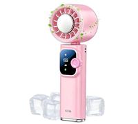 Handheld Fan - 199 Speed Low Noise Rechargeable Cooling Device, 4000mAh Foldable Personal Air Fan for Strong Summer Ventilation | Portable Electric Handheld Cooler for Beach Vacation Outdoor Indoor