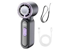 Handheld Fan Electric - Adjustable Rechargeable LED Display Power Device
