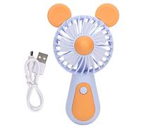 Handheld Fan Rechargeable Mini Portable USB Charging Two Speed Levels Ergonomic Design Lightweight Travel Outdoor ABS Material 500mAh Battery 16.4 x 8cm (Bleue)
