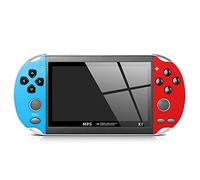Handheld Game Console, 4.1 Pouce Screen Handheld Games Consoles Built In 10000+ Games, Rechargeable Hand Held Game Consoles, Game Console Support Video Music E-Book Headphones(rouge) (blue)