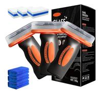 HandHeld Glass Emulsion Cleaner, Oil Film Remover & Glass Film Cleaning Brush for Car Windshield, Windows, Mirrors - Removes Stubborn Oils, Grease & Water Spots for Crystal Clarity (3pcs)