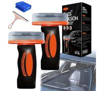 Handheld Glass Oil-Film Remover, 2026 New Car Glass Oil Film Remover, 100g sGlass Emulsion Clear Vision In One Swipe, For Car Windshield, Window And Mirror (2pcs)