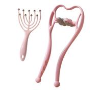 Handheld Neck Roller, Muscle Relaxation, Compact Size Massage Tool for Back Legs, Two Ball Mechanism, Stress Relief Accessory, Body Tool for Travel Home Comfort Long Hours