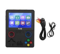 Handheld Retro Game Console, Portable Gaming Device with 35. inch Screen, 32G Memory Card, 2000mAh Battery, Supports 11 Emulators for MD, MAME, CPS, SMD, Dual 3D Rocker (Black)