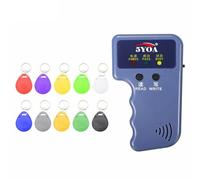 Handheld RFID writer Handheld RFID Copier Smart Reader Writer ID Card Duplicator for HID and AWID and Paradox Cards or keyfobs Handheld RFID Writer + Writable Key Fobs(C)