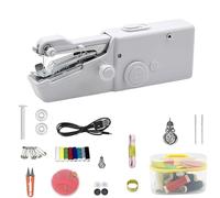 Handheld Sewing Machines, Pureutil Mini Handheld Sewing Machine(Cordless, Portable & Ready-to-Sew), Small Portable Hand Held Sewing Kit Machine for Stitching, Home DIY (White)