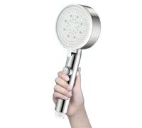 Handheld Shower Head Set Supercharged Third Gear Water Mode One Click Stop Button Wall Mounted For Bathroom