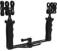 Handheld Stabilizer Dual Hand Grip Pour Gopro 13/12/11/10/9/8/7 Caméras Et Port De Dôme Sous-Marin Et Toutes Les Caméras Vidéo Appareil Photo Lumière Led Avec Adaptateur De Tête À [GOP6255923]