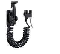 Handheld Toilet Bidet Faucet Sprayer Stainless Steel Bathroom Bidet Spraye Set Hand Sprayer Shower Head Self Cleaning No Punch(Black)