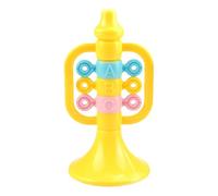 Handheld Trumpet Toy, Cartoon Air Horn Toy, Musical Sound, Sturdy Safe ABS Material, Cartoon Design, Ideal for Party, School, Fun Play, 2.76x5.51 inches, Yellow Color, 1 Piece