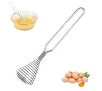 Handheld Whisk - Spring Coil Kitchen Whisk | Hand Stirrer Mixer | 22cm, Stainless Steel Wire, Kitchen Tool For Frothing Milk, Beating Eggs, Whisking Cream - Cooking Baking For Home Restaurant Apartmen