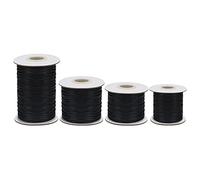 Handi Stich Cordon Ciré Noir pour Bijoux (4 Tailles) - 0,5/1/1,5/2 mm d’Épaisseur - Chaque Bobine Fait 50 m - Cordon Ciré pour Colliers et Bracelets - pour Art, Artisanat et Couture