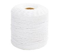 HANDI STITCH Corde Macramé en Coton Naturel Blanc - 2,5 mm x 240 m - Fil Macramé pour Suspensions de Plantes, Murales, Artisanat, Tricotage, Décorations de Noël/Mariage et Emballage de Cadeaux