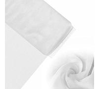 HANDI STITCH Rouleau Tulle Blanc en Polyester - 275 cm de Large x 18 m de Long - Toile de Tulle Mariage, Anniversaire, Emballages de Cadeaux, Décorations, Artisanat, Tutu, Costumes