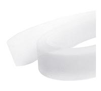Handi Stitch Ruban Organza en Polyester - 45,72 m - Ruban Blanc Raide pour la Couture de Robe de Soirée, Artisanat, Découpe de Polyester, Accessoires de Costume de Mariage et Soirée Dansante