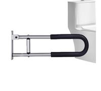 Handicap Grab Bars, Sturdy Aluminum Alloy Handrails for Toilet 60x6x20cm, Waterproof Flip-Up Support Rail, Folding Grab Bar, Disabled, Pregnant, Bathroom Safety Aid
