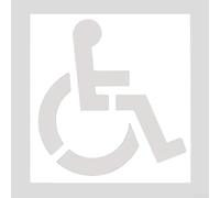 Handicap Pochoir de stationnement, 91,4 x 83,3 cm, réutilisable, en silicone, flexible, résistant aux intempéries, pour des marquages clairs sur béton asphalte