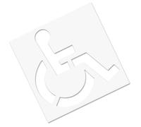 Handicap - Pour parking - Modèle d'icône de fauteuil roulant résistant aux intempéries - Marquage de trottoir durable et bien visible - Panneau réutilisable pour béton - Pochoir de peinture pour Fire