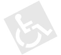 Handicap - Pour parking - Symbole de handicap - En silicone - Modèle pliable réutilisable pour panneaux de fauteuil roulant - Outil de marquage universel, flexible et grand format