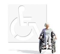 Handicap Sten - Marqueur de stationnement accessible, pochoir de stationnement réutilisable | Système de symboles d'identification de conformité à haute visibilité, guide d'application de marquage d'o