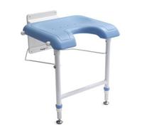 Handicare abattant wc de douche pliable avec pied d'assistance blanc 12226