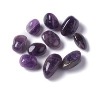 Handicraft Emporium Perles d'améthyste naturelle | Pierre polie | Thérapie par cristal, méditation | Reiki | Pierres précieuses de remplissage de vase | Sans trou/non percé | Pépites, 21~32 x 16~20 x