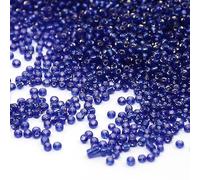Handicraft Emporium | Perles de rocaille en verre | Doublées | 450 g | 2 mm | Bleu