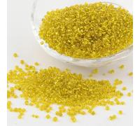 Handicraft Emporium | Perles de rocaille en verre | Doublées | 450 g | 2 mm | Jaune