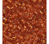 Handicraft Emporium | Perles de rocaille en verre | Doublées | 450 g | 4 mm | Orange