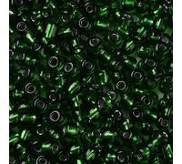 Handicraft Emporium | Perles de rocaille en verre | Doublées | 450 g | 4 mm | Vert