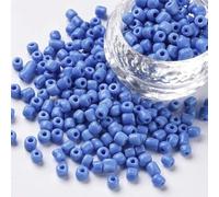 Handicraft Emporium | Perles de rocaille en verre | rondes | 4 mm | Environ 30 g | Bleu bleuet