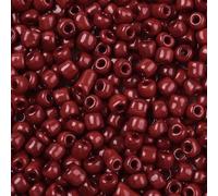 Handicraft Emporium | Perles de rocaille en verre | Rondes | 4 mm | Environ 30 g | Cramoisi