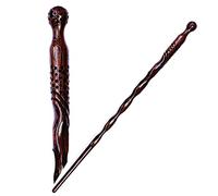 Handicraftviet - Baguette magique en bois sculpté à la main pour magiciens/cosplay de collection, cadeau magique pour Halloween, Noël et fête d'anniversaire, 38,1 cm (S6)