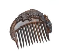 Handicraftviet Peigne à cheveux en bois sculpté à la main, peigne viking en bois pour homme, barbe et moustache, unique pour papa, cadeaux viking pour papa et grand-père - Peigne dragon