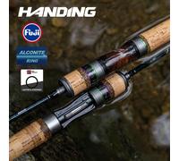 HANDING Canne à pêche BFS en carbone, poids de leurre 1-8g, FUJI ® Canne à pêche O+A Guide Rings UL/L Casting Rod Magic L Micro Cork Handle