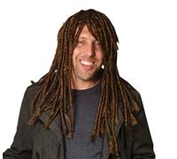HandinHandCreations - Perruque tressée pour homme - Style hippie, gangster, plage, reggae - Dreadlocks - Marron foncé