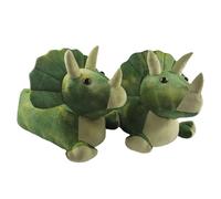 HANDKEI Dessin animé mignon intérieur pantoufles chaud doux hiver en peluche Home chaussures (Le grand dinosaure, Adulte, Femme, 41, Numérique (intervalle), Système Taille Chaussures EU, 44, Moyen)