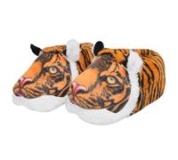 HANDKEI Dessin animé mignon intérieur pantoufles chaud doux hiver en peluche Home chaussures (Le tigre jaune, Adulte, Femme, 41, 44, Moyen)