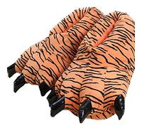 HANDKEI Pantoufles de patte amusantes à semelle souple unisexe pour adultes et enfants chaussures de vêtements pour animaux à fourrure (35/39 EU, marron, numeric_35)