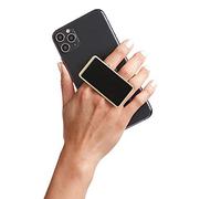 HANDL New York Handlstick Support, Poignée Telephone en Cuir pour Smartphone Noir/Doré