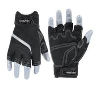 HANDLANDY Mitaines de travail rembourrées, gants de travail en TPR anti-collision pour mécanicien, entrepôt, charpentier (noir réfléchissant, XL)