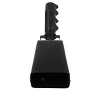 Handle Cowbell Metal Vibrant Loud Echo Crisp Clear Music Performance Drum Accessory Party Musical Instrument Toy(Black)