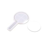 Handle Resin Molds Kit Heart/Square/Round Epoxy Resin Casting Mold for Silicone Makeup Silicone