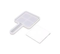 Handle Resin Molds Kit Heart/Square/Round Epoxy Resin Casting Mold for Silicone Makeup Silicone