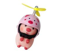 Handlebar Animals - Adorable Animal with Helmets Ornament | Swine Handlebars Decoration for Cycling, Motorcycle Handlebars Ornament Cute, Animal Handlebar Decor for Bike Motorcycle