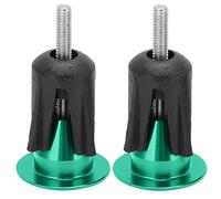 Handlebar End Caps 2PCS | Resilient Aluminum Alloy & Plastic Handlebar Plugs | Simple Install for Mountain Rides/Road Rides/Folding Rides | Handle Inner Diameter 17mm (Green)