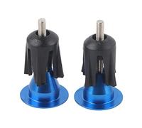 Handlebar End Caps 2PCS | Resilient Aluminum Alloy & Plastic Handlebar Plugs | Simple Install for Mountain Rides/Road Rides/Folding Rides | Handle Inner Diameter 17mm (Blue)