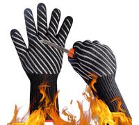 HandLove Gants de barbecue en aramide résistants à la chaleur jusqu'à 800 °C, gants de four, gants ignifuges, gants de barbecue, gants de cuisine, gants de four, doublure en coton, 1 paire, taille L