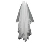 Handmade 2-Layer Beaded Sequins Veil Comb